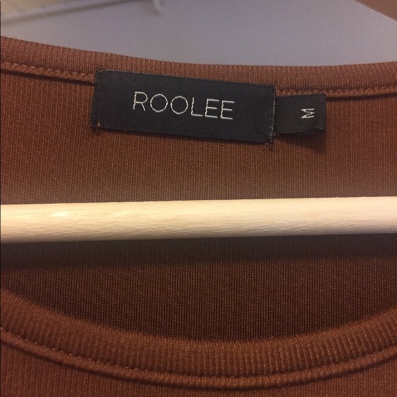 Roolee Berlin Pocket Peplum Top in Rust - Picture 4 of 6